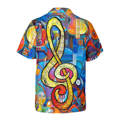 Music Note Guitar Hawaiian Shirt - Hyperfavor