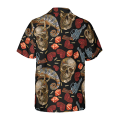 Skull Chameleon Hawaiian Shirt - Hyperfavor