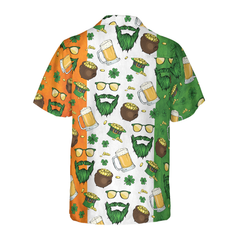 Beard Saint Patrick's Day Seamless Pattern Hawaiian Shirt - Hyperfavor