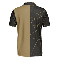 Golden Bitcoin Cryptocurrency Polo Shirt, Best Cryptocurrency Short Sleeve Polo Shirt For Adults - Hyperfavor