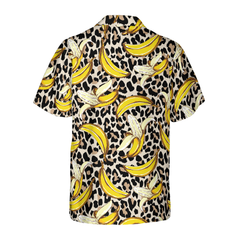 Banana On Leopard Pattern Hawaiian Shirt - Hyperfavor