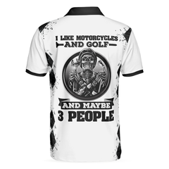 Golf I Like Motorcycles Polo Shirt - Hyperfavor