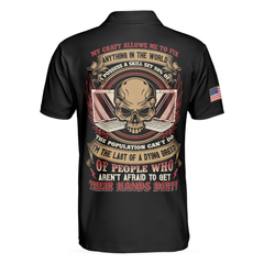 Programmer My Craft Allows Me To Fix Anything Polo Shirt, Skull Ripped American Flag Golf Shirt For Men - Hyperfavor