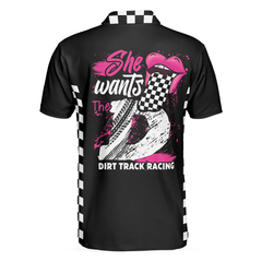She Wants The D Dirt Track Racing Polo shirt - Hyperfavor