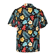 Tropical Flowers And Frogs Hawaiian Shirt - Hyperfavor