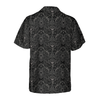 Seamless Gothic Skull Pattern Goth Inverted Cross Hawaiian Shirt - Hyperfavor