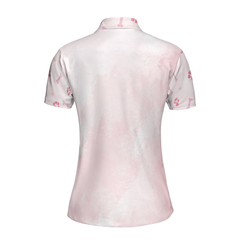 This Dog Mom Loves Golf Short Sleeve Women Polo Shirt, Pink Golf Shirt For Ladies, Golf Gift For Dog Lovers - Hyperfavor