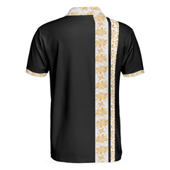 The Golf Father Polo Shirt, Black Timeless Golfing Shirt For Male Players, Best Golf Gift - Hyperfavor