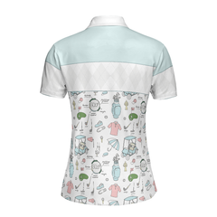 Golf Life In Blue Short Sleeve Women Polo Shirt - Hyperfavor