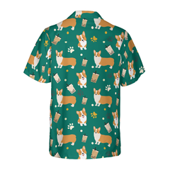 Corgi & Boba Tea Hawaiian Shirt - Hyperfavor