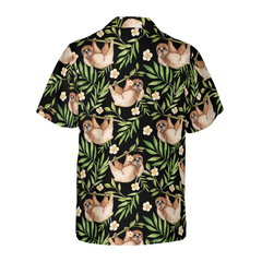 Lazy Sloths In Tropical Leaves Hawaiian Shirt - Hyperfavor