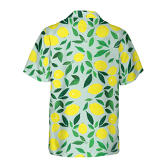 Tropical Lemon & Leaves Hawaiian Shirt - Hyperfavor