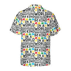 Be Kind Autism Multicolor Puzzle Hawaiian Shirt - Hyperfavor