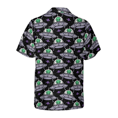 Retro Alien On Space Ship Hawaiian Shirt - Hyperfavor