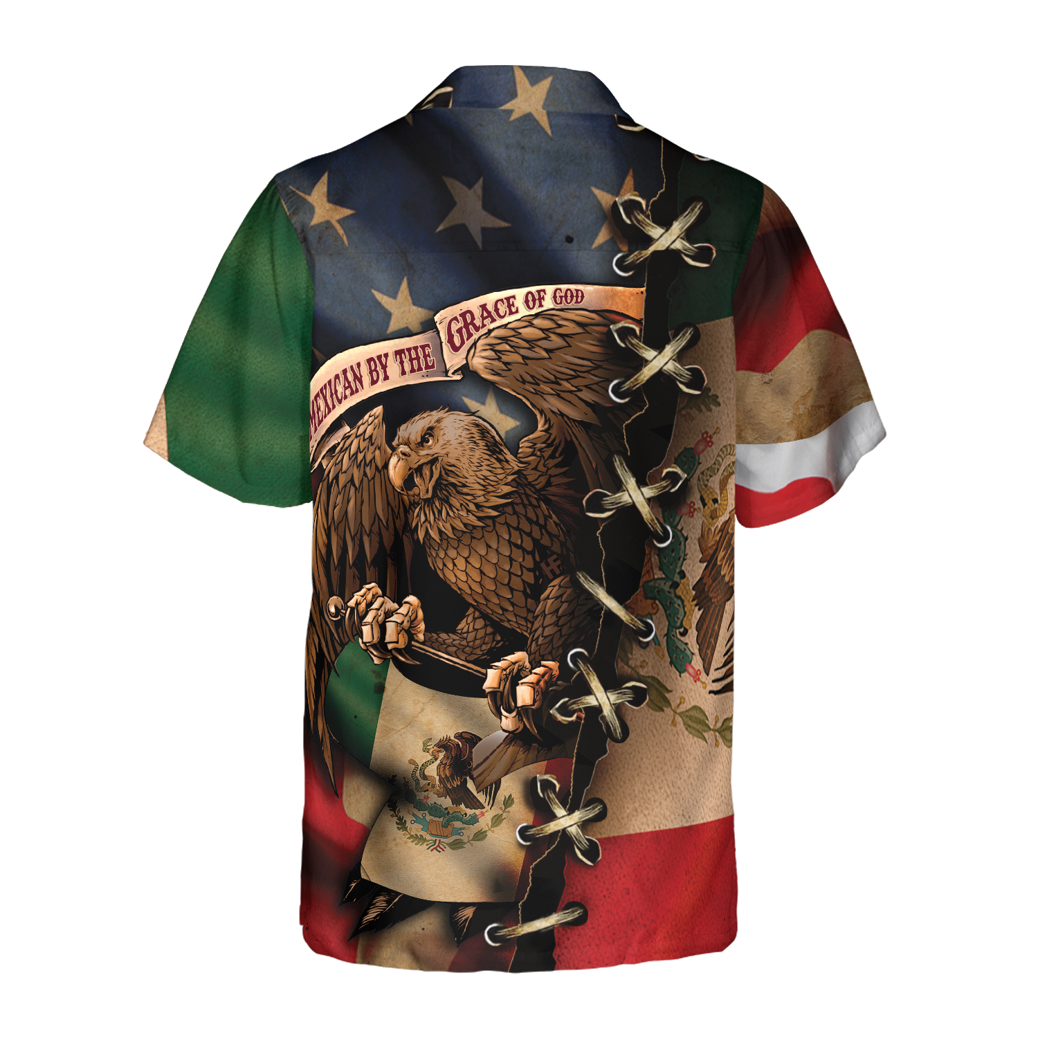 Mexican By The Grace Of God Hawaiian Shirt - Hyperfavor