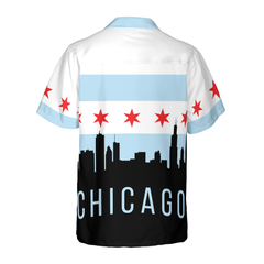 Chicago City Skyline Landmarks Hawaiian Shirt - Hyperfavor