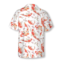 Koi Fish And Cherry Blossom Hawaiian Shirt - Hyperfavor