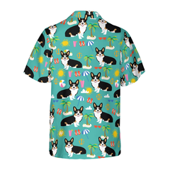 Corgi On The Beach Hawaiian Shirt - Hyperfavor