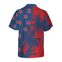 Red & Blue Chicago Hawaiian Shirt - Hyperfavor