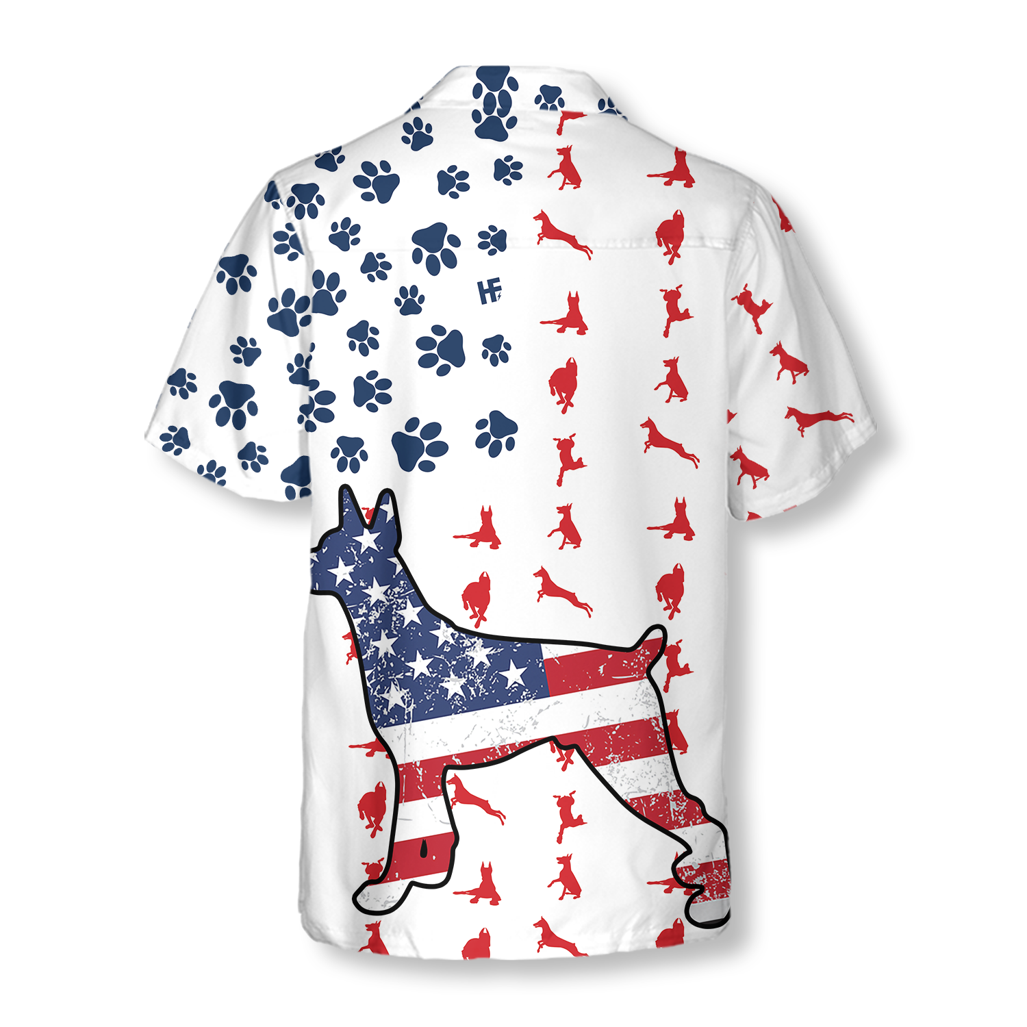Doberman American Flag Hawaiian Shirt - Hyperfavor