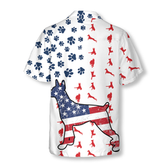 Doberman American Flag Hawaiian Shirt - Hyperfavor