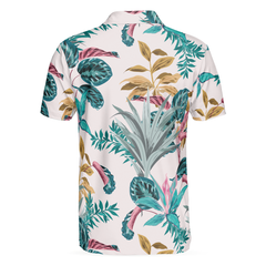 Exotic Tropical Plants Polo Shirt, Best Tropical Plant Polo Shirt For Adults, Tropical Themed Shirt - Hyperfavor