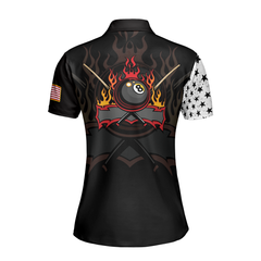 The Chosen Ones Skull Billiards Short Sleeve Women Polo Shirt - Hyperfavor