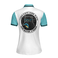 I Like Cats And Math And Maybe 3 People Short Sleeve Women Polo Shirt - Hyperfavor