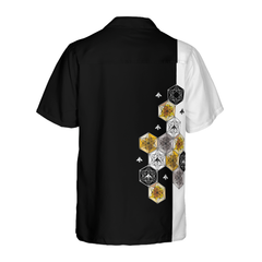 Geometry Bee Hex Hawaiian Shirt - Hyperfavor