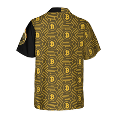 Bitcoin Flame Hawaiian Shirt - Hyperfavor