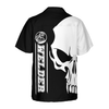 The Welder Skull Black White Hawaiian Shirt - Hyperfavor