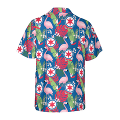Chicago Floral Flamingo Hawaiian Shirt - Hyperfavor