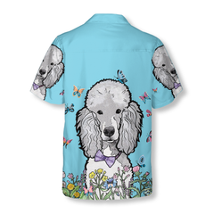 Lady Poodle & The Butterflies Hawaiian Shirt - Hyperfavor