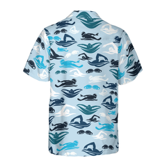Swimming Pattern Hawaiian Shirt - Hyperfavor