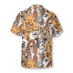 Group Dogs Seamless Pattern Hawaiian Shirt - Hyperfavor