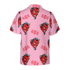 Seamless Red Devil Face Hawaiian Shirt - Hyperfavor