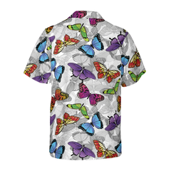 Colorful Butterfly Hawaiian Shirt - Hyperfavor