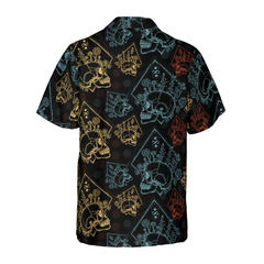 Gothic Skulls In Scrapbooking Style Hawaiian Shirt - Hyperfavor