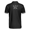 Just Golf It Skull Short Sleeve Golf Polo Shirt, Black And White Golf Shirt For Men - Hyperfavor