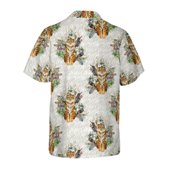 Floral Boho Tiger Shirt For Men Hawaiian Shirt - Hyperfavor