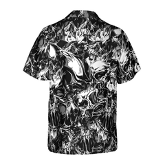 3D Skull Pattern Hawaiian Shirt - Hyperfavor