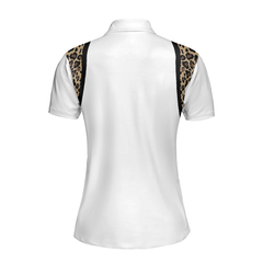 Golf Girl Leopard Pattern Shirt Short Sleeve Women Polo Shirt - Hyperfavor