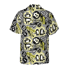Bitcoin Doodle Funky Pattern Hawaiian Shirt - Hyperfavor
