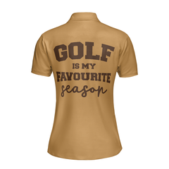 Golf Is My Favourite Season Golf Short Sleeve Women Polo Shirt, Brown Argyle Pattern Golf Polo Shirt For Ladies - Hyperfavor