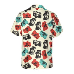 Camera Seamless Pattern Shirt For Men Hawaiian Shirt - Hyperfavor
