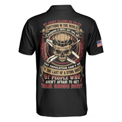 Electrician My Craft Allows Me To Fix Anything Polo Shirt, Skull American Flag Electrician Shirt For Men - Hyperfavor