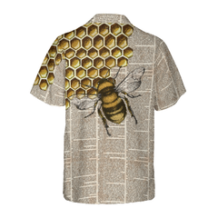 Vintage Honey Bee Hawaiian Shirt - Hyperfavor