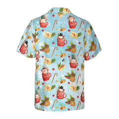 Hyperfavor Santa Christmas Pattern 2 Pattern Hawaiian shirt, Christmas Shirts Short Sleeve Button Down Shirt For Men And Women - Hyperfavor