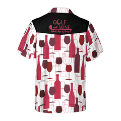 Golf and Wine Hawaiian Shirt - Hyperfavor