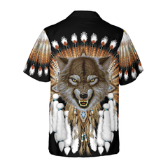 Tribal Angry Wolf Shirt For Men Hawaiian Shirt - Hyperfavor
